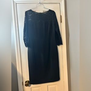 Anne Klein Black Dress with lace top size 8 NWOT